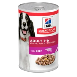 Hills Science Plan Canine Adult Rind Dosenfutter Für Hunde 12 X 370 G Dosenfutter Mit Rind
