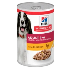 Hills Science Plan Canine Adult Huhn Dosenfutter Für Hunde 12 X 370 G Dosenfutter Mit Huhn