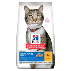 Hills Science Plan Feline Adult Oral Care Trockenfutter Mit Huhn 1,5 Kg Trockenfutter Für Katzen