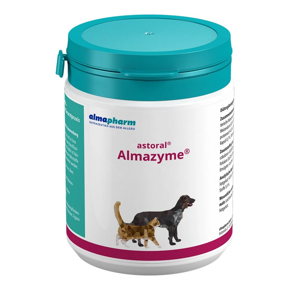 Almapharm Astoral Almazyme Pulver Für Hunde + Katzen 120 G Pulver Dose Almazyme – Bild 2