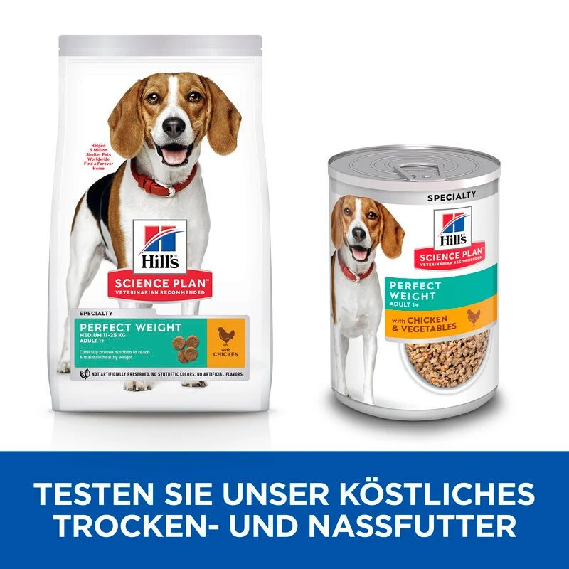 Hills Science Plan Canine Adult Perfect Weight Ragout Dosenfutter 12 X 363 G Ragout Mit Huhn Und Gemüse 6 Hills Science Plan Canine Adult Perfect Weight Ragout Dosenfutter 12 X 363 G Ragout Mit Huhn Und Gemüse – Bild 4