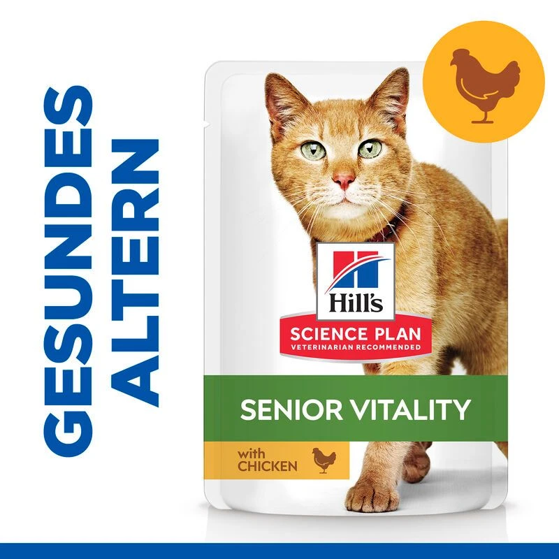 Hills Science Plan Feline Mature Adult 7+ Senior Vitality Huhn Frischebeutel Für Katzen 12 X 85 G Huhn Frischebeutel 4 Hills Science Plan Feline Mature Adult 7+ Senior Vitality Huhn Frischebeutel Für Katzen 12 X 85 G Huhn Frischebeutel – Bild 2
