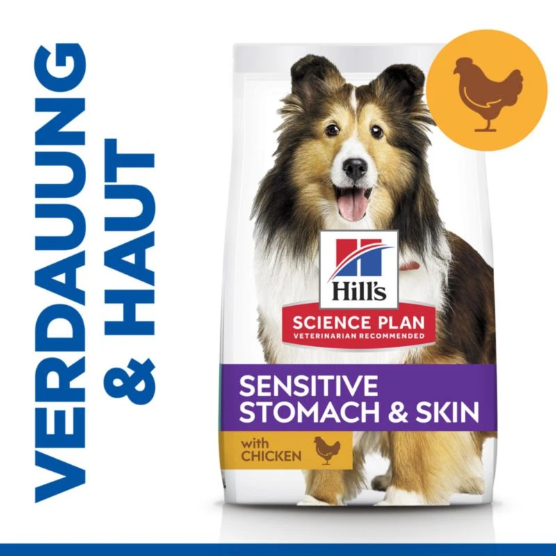 Hills Science Plan Canine Adult Sensitive Stomach & Skin Mit Huhn Trockenfutter 14 Kg Trockenfutter 4 Hills Science Plan Canine Adult Sensitive Stomach & Skin Mit Huhn Trockenfutter 14 Kg Trockenfutter – Bild 2